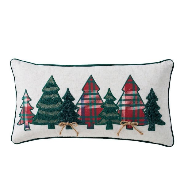 Heathered Pillow Evergreen Polyester Boudoir Decorative Throw Pillow