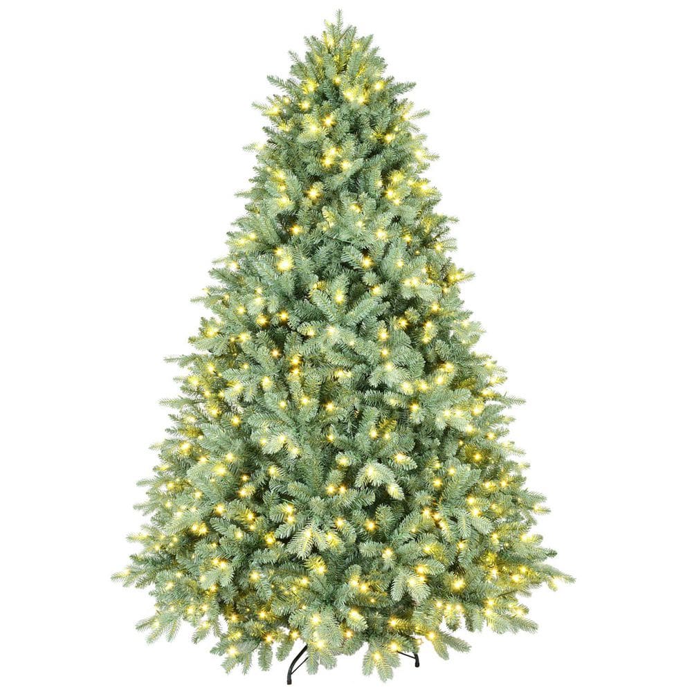 7.5 ft. Pre-Lit Artificial Christmas Tree with 800 Warm White LED Lights, 2908 PE+PVC Tips, Sturdy Metal Stand price history on PriceWatchPro