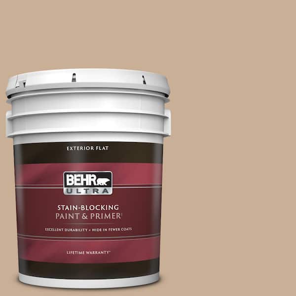 BEHR ULTRA 5 gal. #280E-3 Toasted Wheat Flat Exterior Paint & Primer
