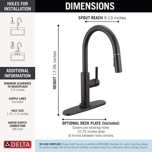 Delta Nicoli Single Handle Pull Down Sprayer Kitchen Faucet in