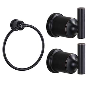 3-Piece Bath Hardware Set with Mounting Hardware in Oil Rubbed Bronze