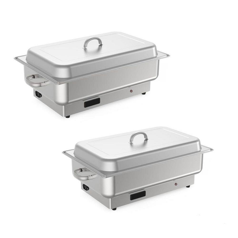 9 qt. Stainless Steel Chafing Dish Buffet Server, Food Warmer with 1 Full-size and 2 Half-size Pans, (Set of 2) price history on PriceWatchPro