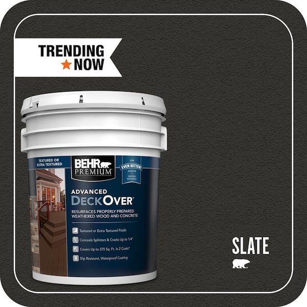 5 gal. #SC-102 Slate Textured Solid Color Exterior Wood and Concrete Coating