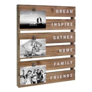 4in. X 6in. Wood Collage Wall Brown Picture Frame