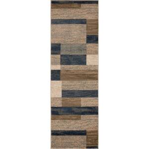 Bernadette Midnight Navy 3 ft. x 8 ft. Cross Weave Abstract Polypropylene Runner Area Rug