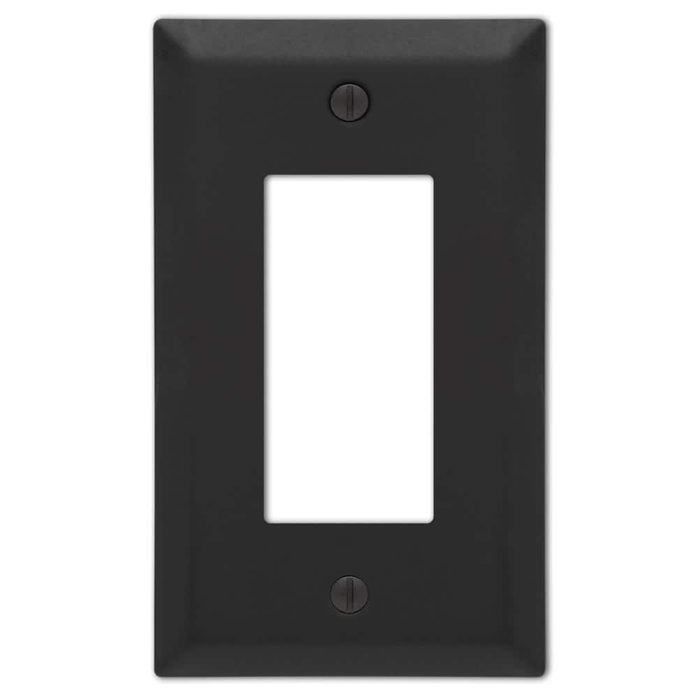 AMERELLE Metallic 1 Gang Rocker Steel Wall Plate - Matte Black 163RMB ...