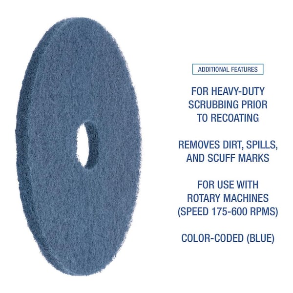 Genuine Joe Scrubbing Floor Pad - 5/Carton x 18 Genuine Joe Scrubbing Floor Pad - 5/Carton x 18