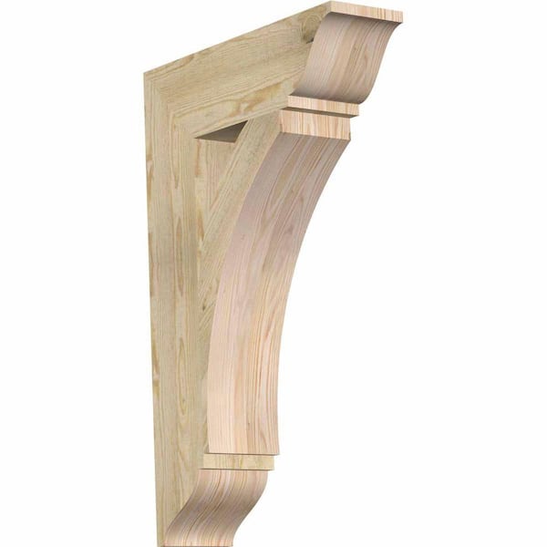 Ekena Millwork 6 in. x 34 in. x 22 in. Douglas Fir Thorton Traditional Rough Sawn Bracket