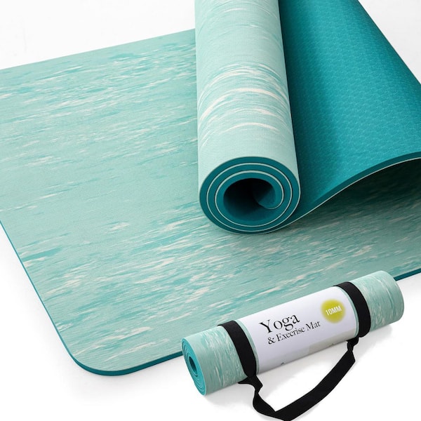 Unbranded Tiffany Blue 24 in. W x 72 in. L x 0.39 in. T Natural Rubber Gym Flooring Mat (12 sq. ft. )