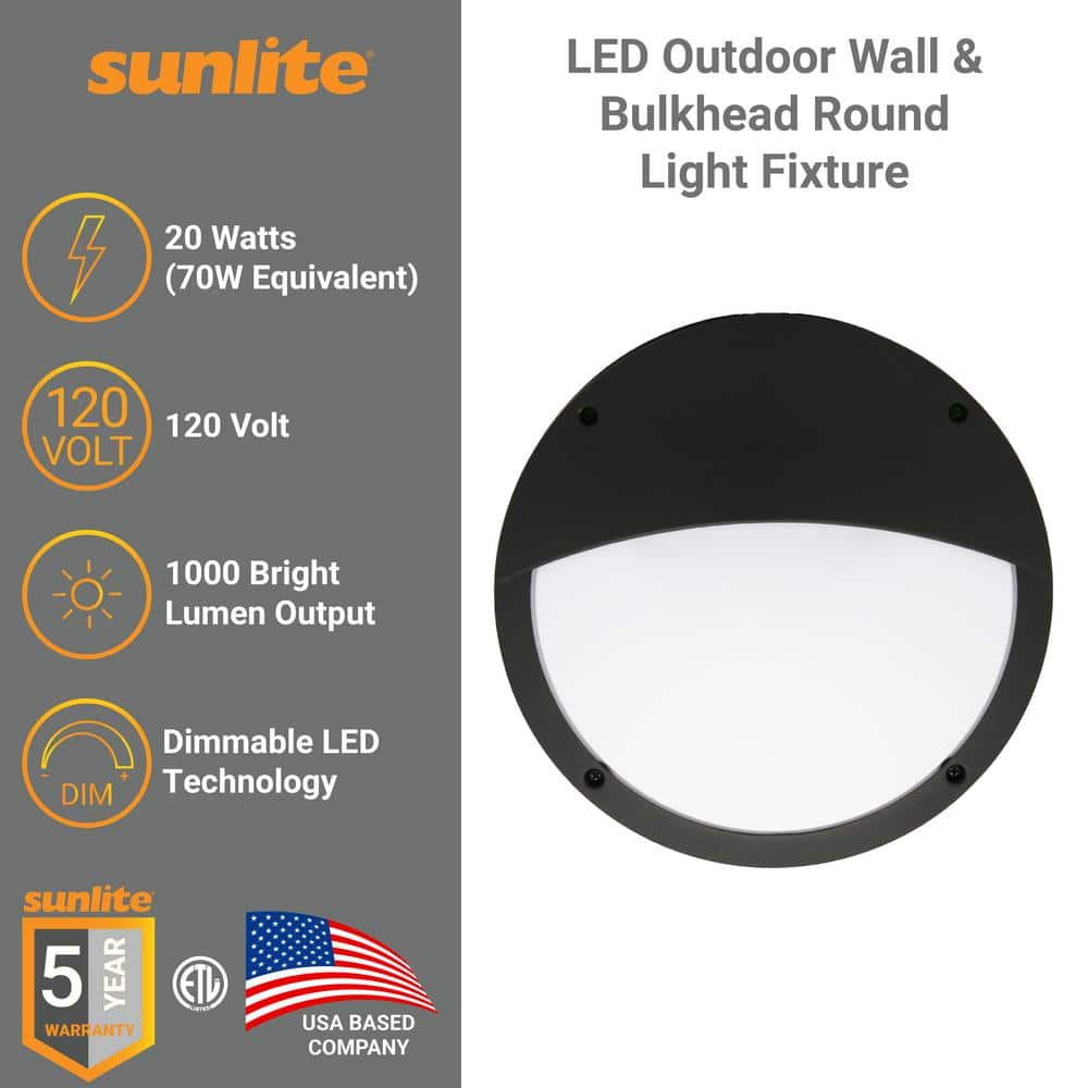 Black and White Dimmable LED Outdoor Wall Light