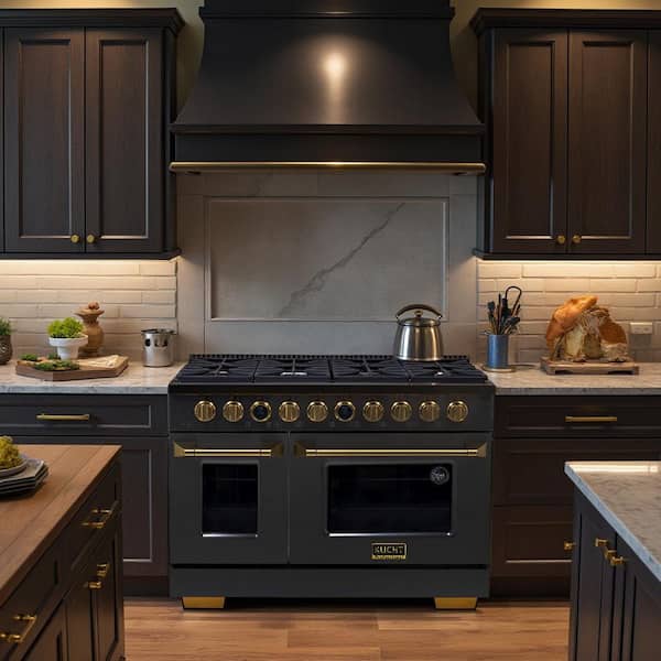 Kucht 48 in. 8-Burners Double Oven Dual Fuel Range Natural Gas in