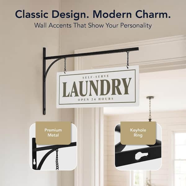 American Art Decor Selfserve Laundry Metal Sign Double-Sided