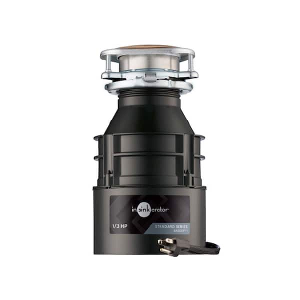 InSinkErator Badger 1 W/C 1/3 HP Continuous Feed Kitchen Garbage Disposal with Power Cord, Standard Series
