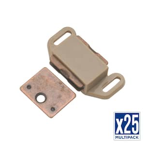 Catches 1-5/8 in. (41 mm) Tan Plastic Magnetic Catch (25-Pack)