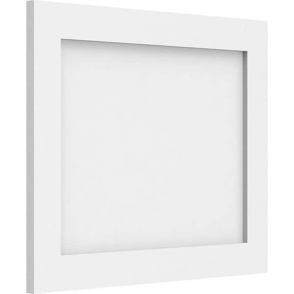 Ekena Millwork 5/8 in. x 20 in. x 16 in. Cornell Flat Panel White PVC ...