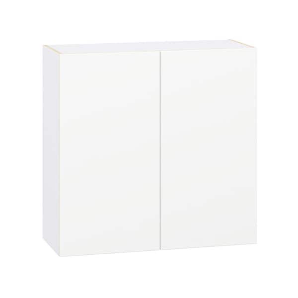 Timberline 36 in. W x 14 in. D x 35 in. H Assembled Slab Wall Kitchen Cabinet in Bright White