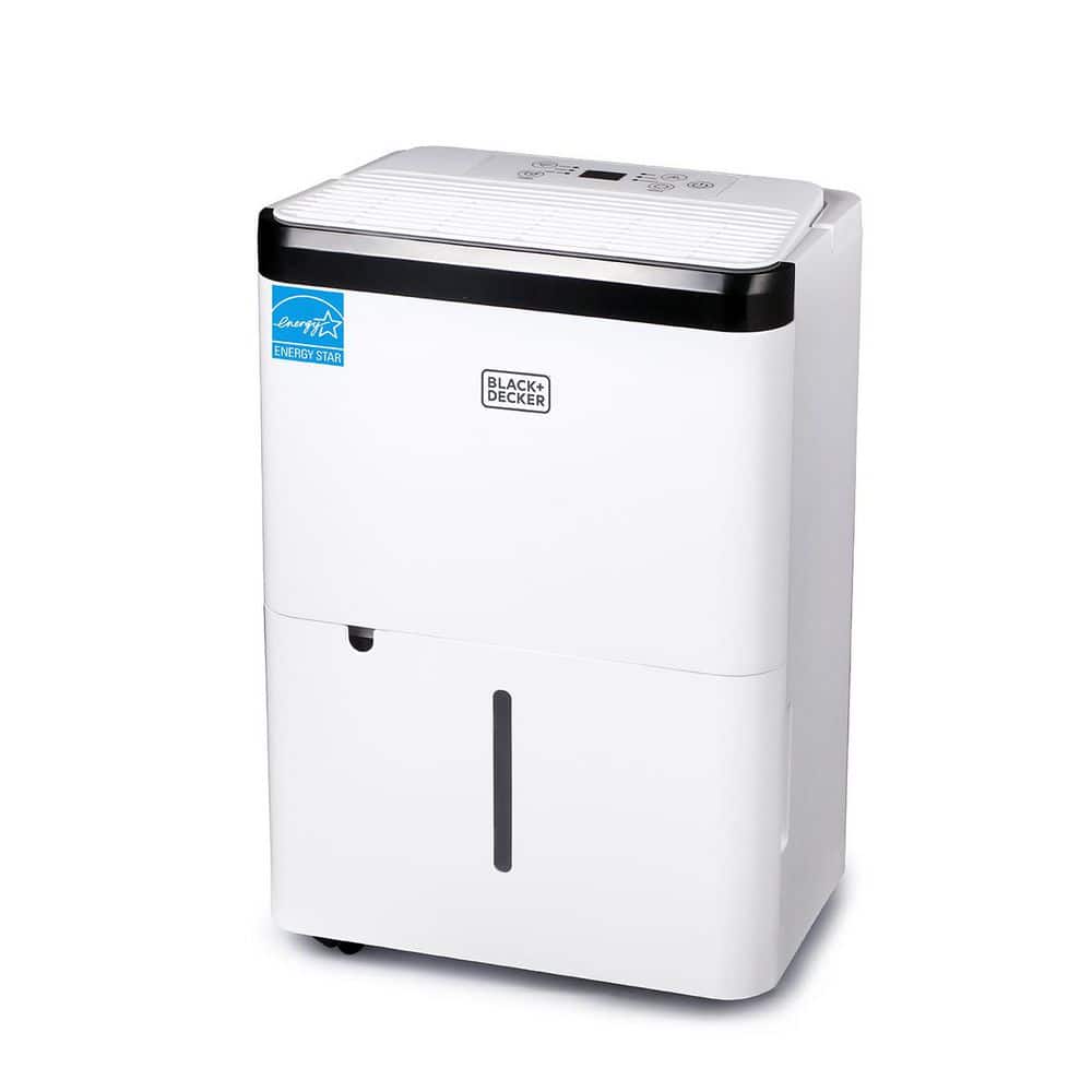 BLACK+DECKER 9 Pt. Per Day 1000 sq. ft. with Bucket Dehumidifier in. White For Home, Bedroom And Basement BDT08TW