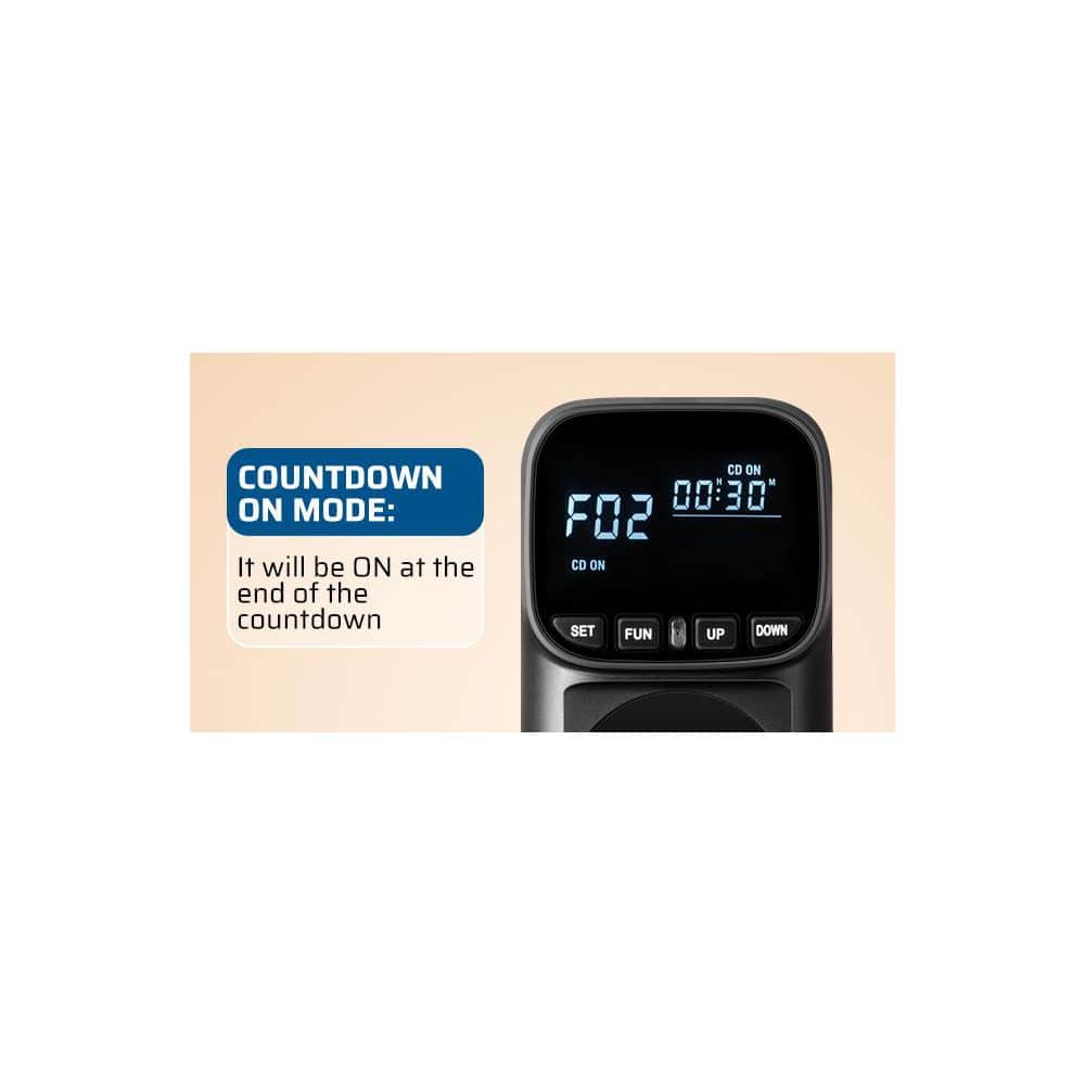 Black Digital Temperature Controller with VA Display and Programmable Timer