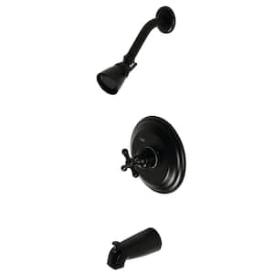 Restoration Single-Handle 1-Spray Tub and Shower Faucet in Matte Black (Valve Included)