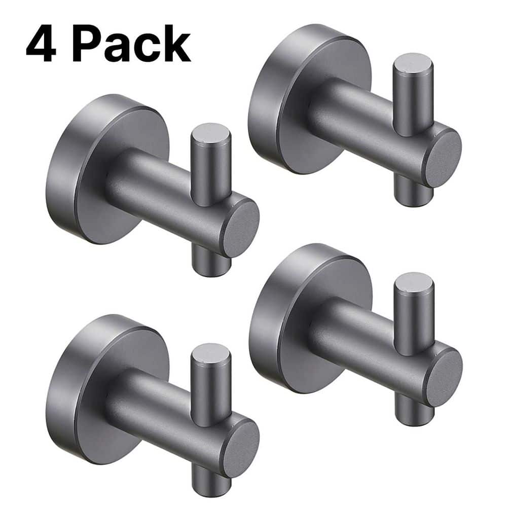 Round Base Bathroom Knob Robe/Towel Hook Wall Hook in Gray, Anti-corrosion and Waterproof (4-Pack) price history on PriceWatchPro