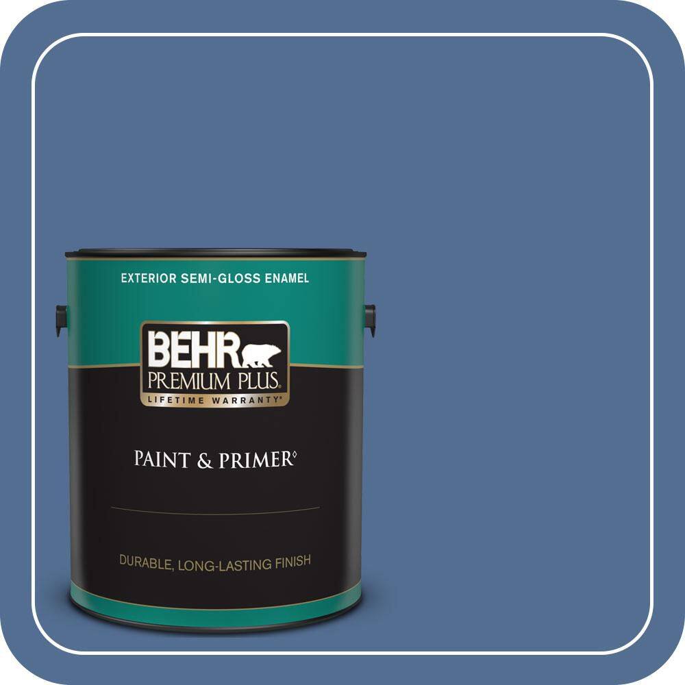 1 gal. #M530-6 Charter Blue Semi-Gloss Enamel Exterior Paint & Primer price history on PriceWatchPro