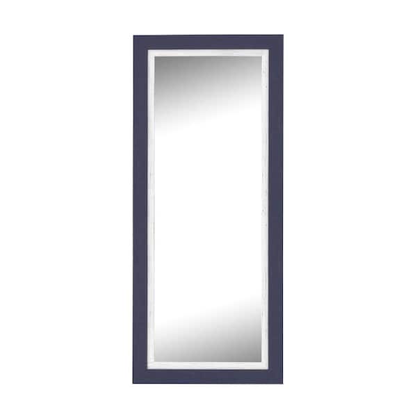 Hitchcock Butterfield Topsider 41 in. x 82 in. Coastal Rectangle Framed Blue Full-Length Decorative Mirror