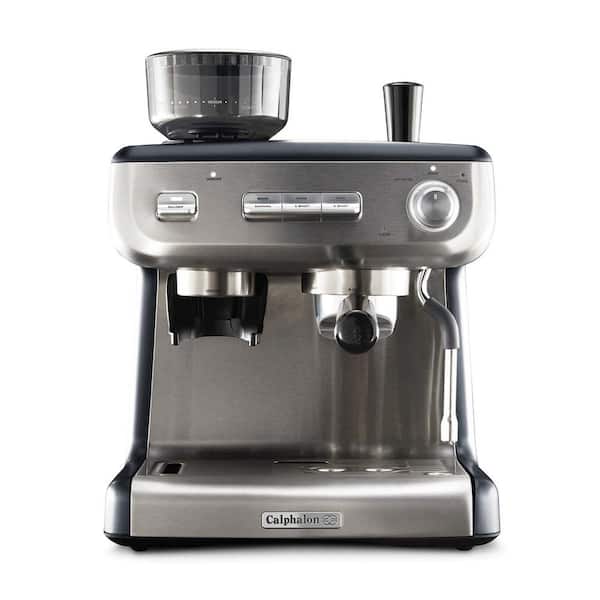 Temp IQ Espresso Machine with Grinder and Steam Wand Stainless