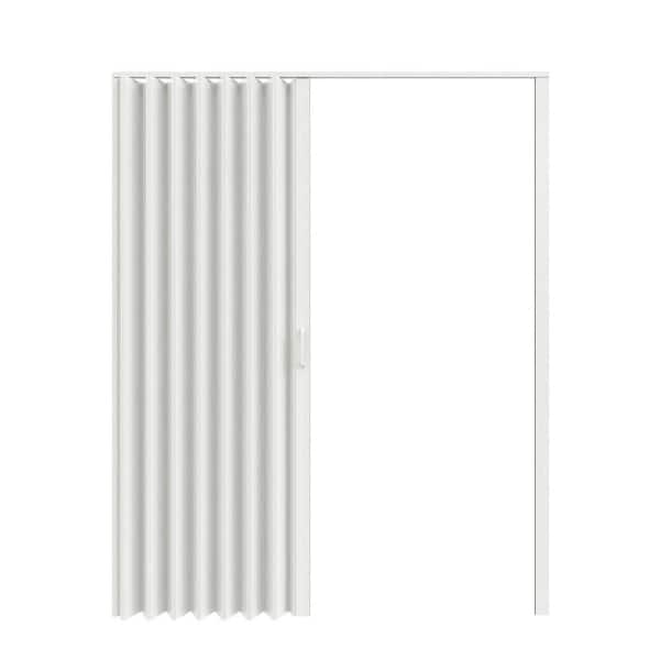 SOCBAZZAR 60 in x 80 in. White Oak Finished Interior PVC Folding