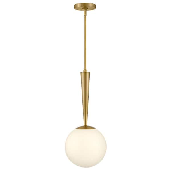 LARK Izzy 1-Light Lacquered Brass Globe Pendant Light