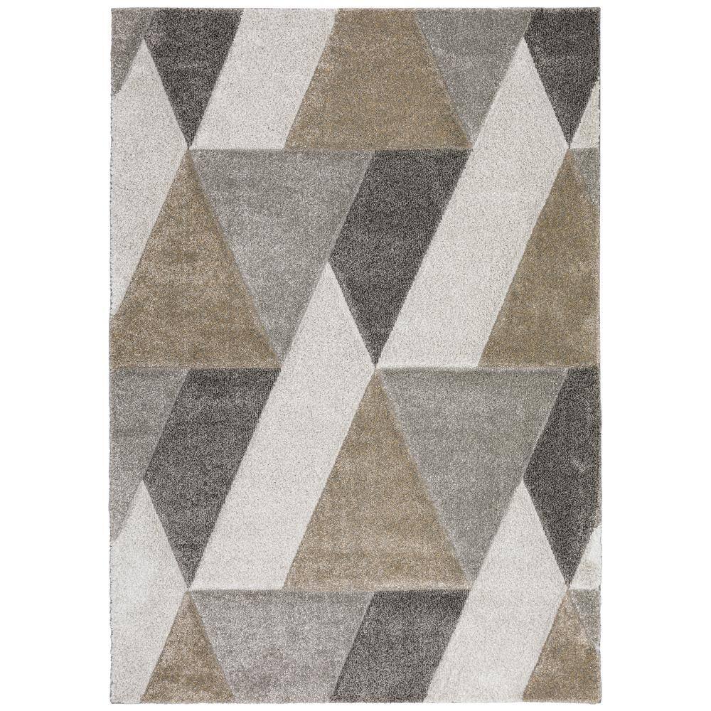 Carmona Abstract Gray 9 ft. 10 in. x 13 ft. 2 in. Area Rug