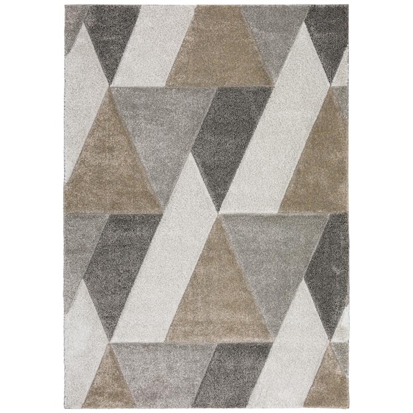 Addison Rugs Carmona Abstract Gray 5 ft. 1 in. x 7 ft. 5 in. Area Rug