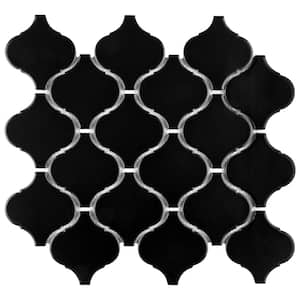 Metro Lantern Matte Black 9-1/2 in. x 10-3/4 in. Porcelain Mosaic Tile (7.3 sq. ft./Case)