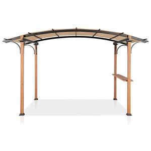 8.5 ft. x 13 ft. Outdoor Patio Metal Pergola with Shade Canopy