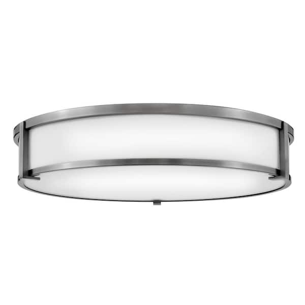 Lowell 24.0 in. 4-Light Antique Nickel Flush Mount