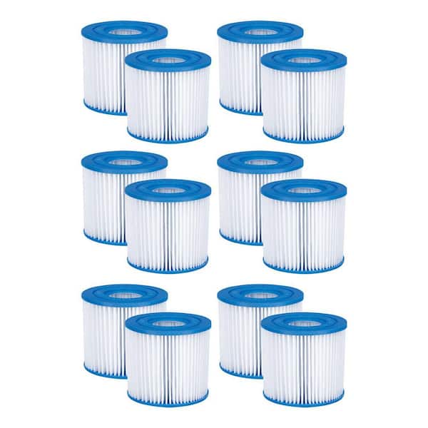 Summer Waves 13.25 in. Dia Replacement Type D Pool and Spa Filter Cartridge (12-Pack)
