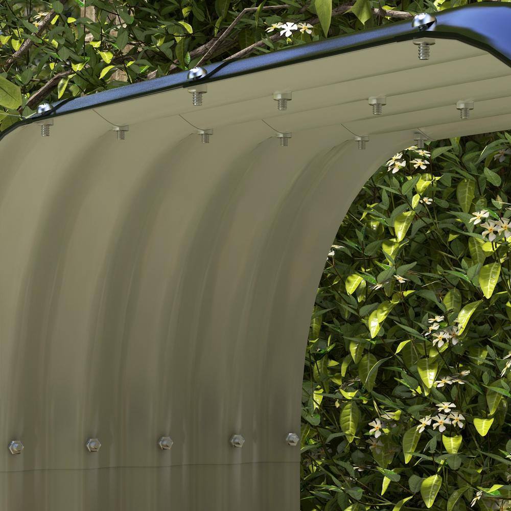 Galvanized Steel Firewood Shed with Rubberized Edges and Cover