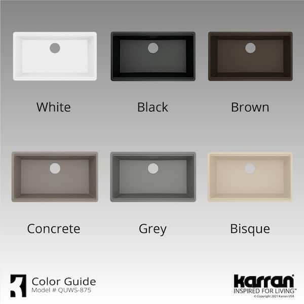 Karran Quws 875 Quartz 32 5 In Single Bowl Undermount Workstation Kitchen Sink In Black Quws 875 Bl The Home Depot