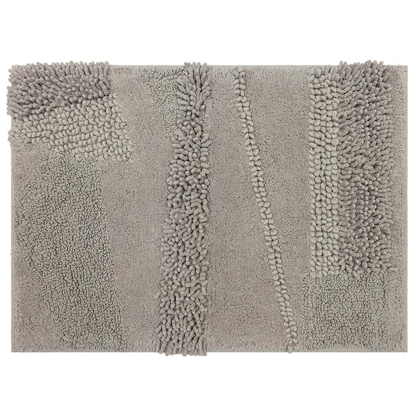 Mohawk Home Composition Silver 17 in. x 24 in. Cotton Bath Mat