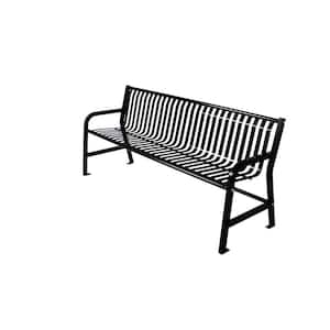Jackson 6 ft. Bench with Back in Black