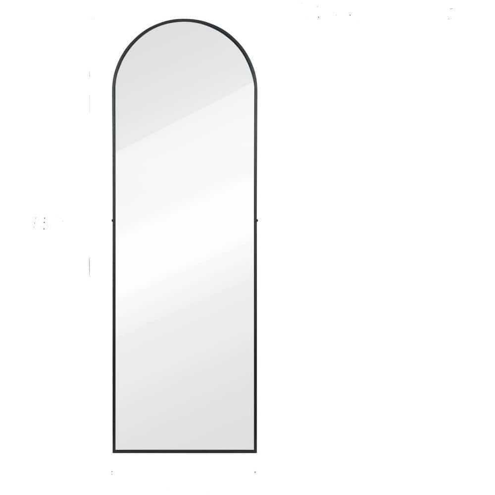 25.3 in. W x 68 in. H Rectangle Framed Black Full Length Floor Mirror