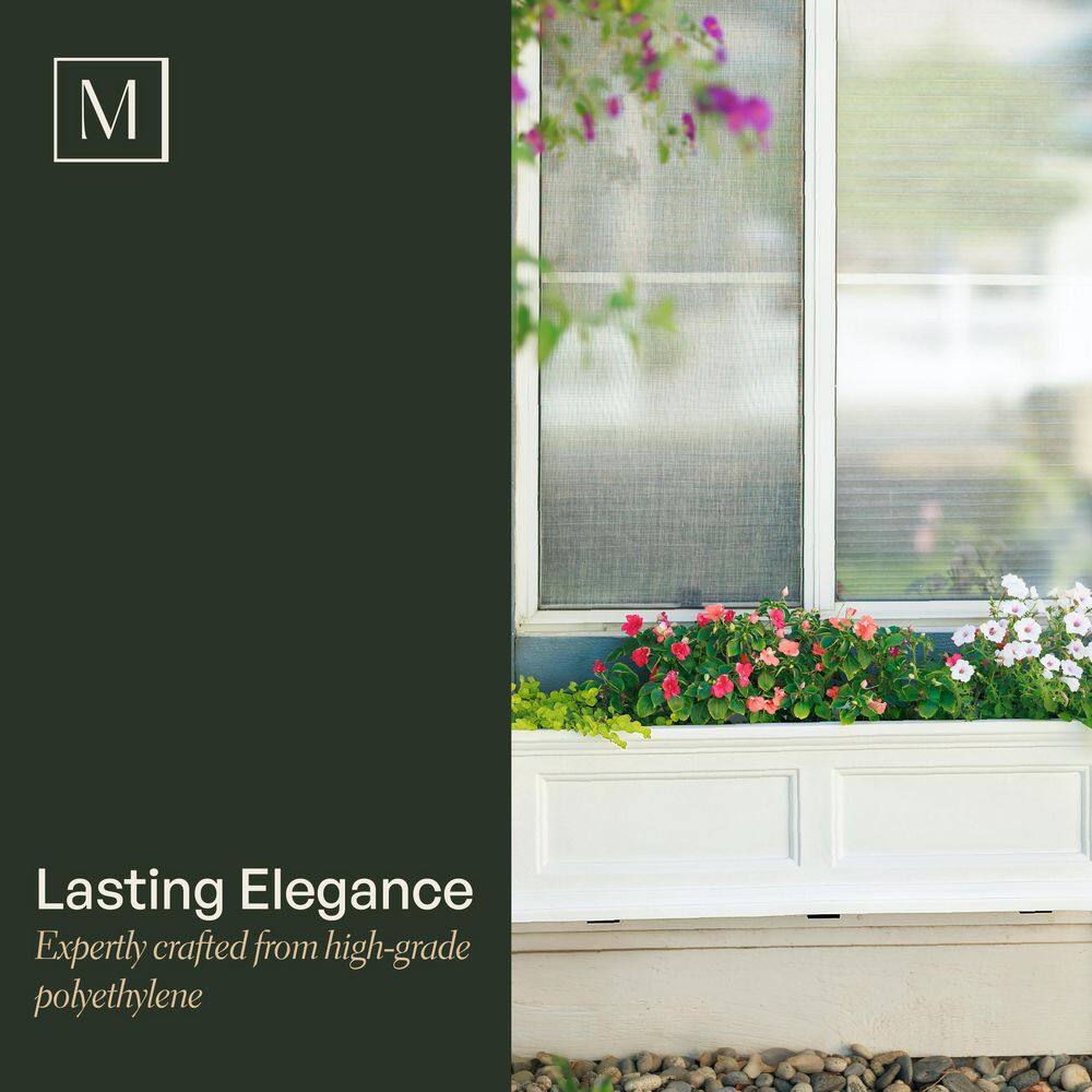 Fairfield Espresso Resin 36" Self-Watering Window Box Planter
