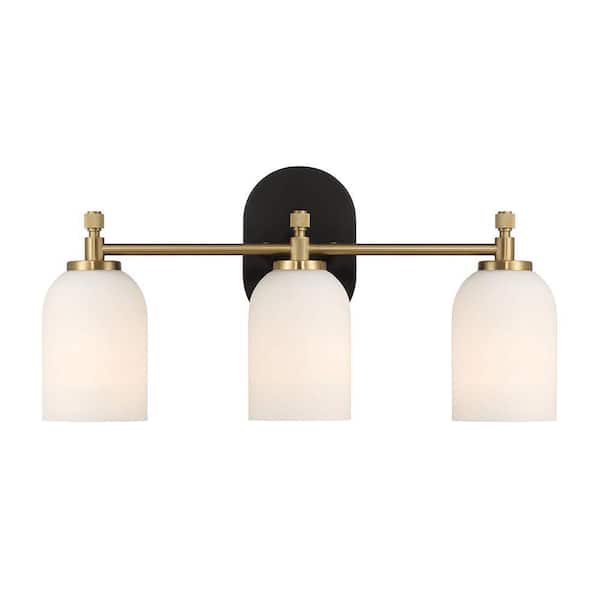Meadows 20.5 in. 3-Light Brushed Integrated LED Vanity Light, Golden
