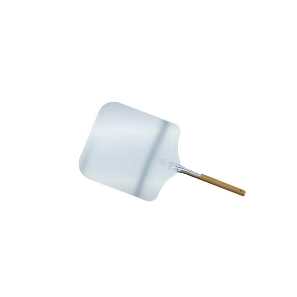 Aluminum Pizza Peel w/Wooden Handle, Outdoor Grilling Specialty Grilling Utensil.