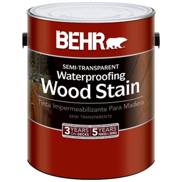 BEHR 1 gal. Redwood Semi-Transparent Waterproofing Wood Stain