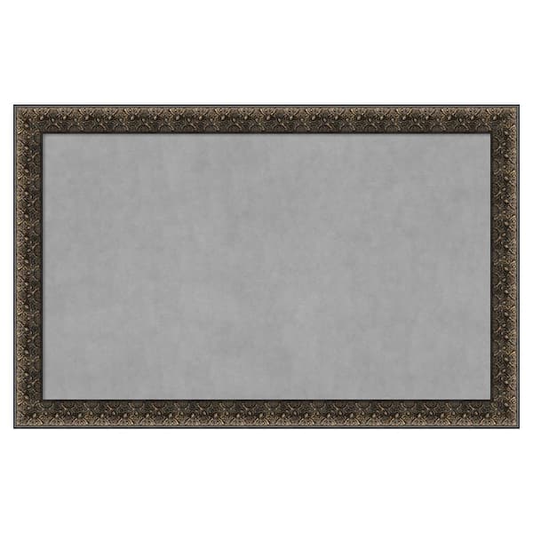 Amanti Art Intaglio Embossed Black 45 in. x 29 in. Framed Magnetic Board
