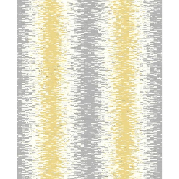 A-Street Prints Quake Yellow Abstract Stripe Paper Strippable Roll (Covers 56.4 sq. ft.)