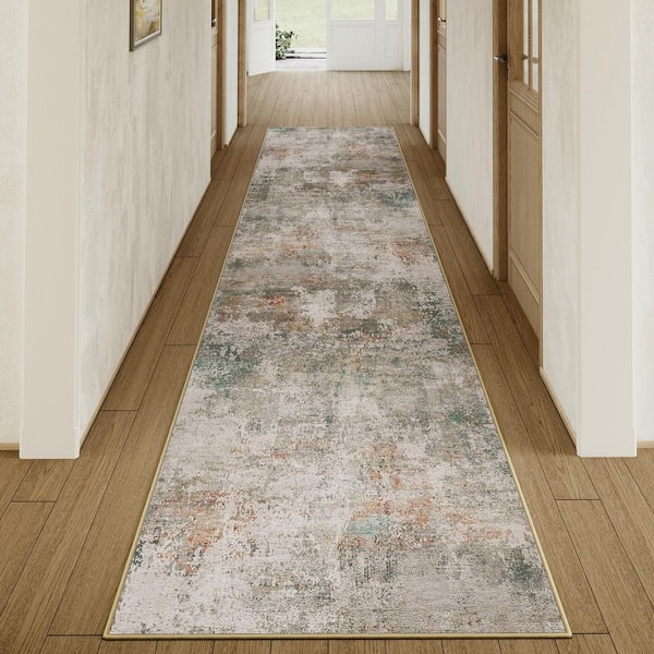 Roman Holiday Multicolor 2 ft. x 8 ft. Washable Modern Abstract Runner Rug