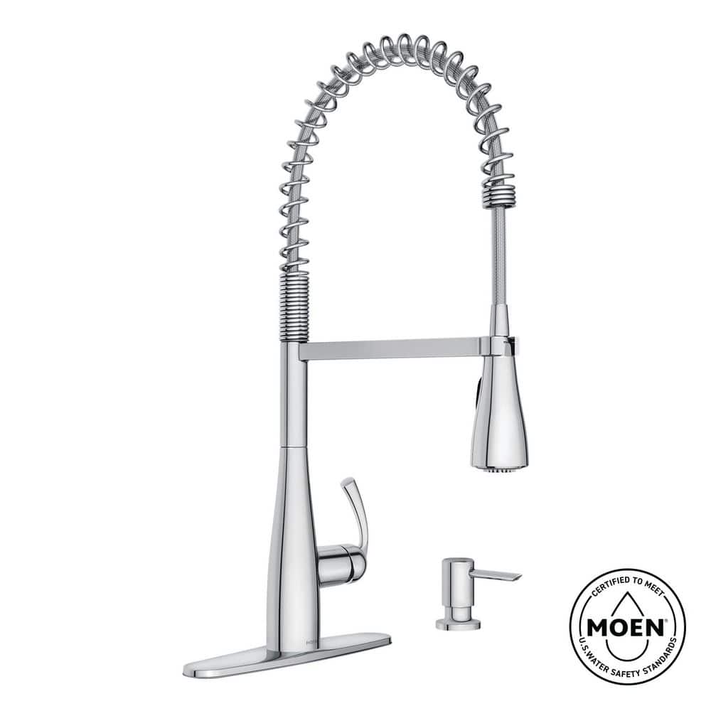 Y★ MOEN Essie Single-Handle Pre-Rinse Spring Pulldown Sprayer Kitchen