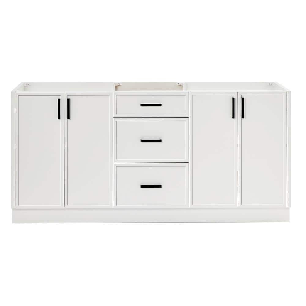 Kelly 72" White Double Freestanding Bathroom Vanity