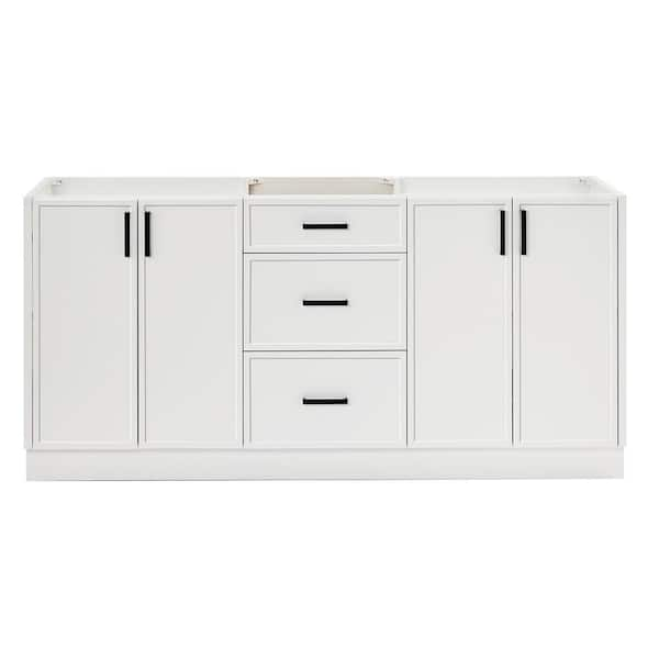 Kelly 72 in. W x 21.5 in. D x 34.5 in. H Bath Vanity Cabinet without Top in White